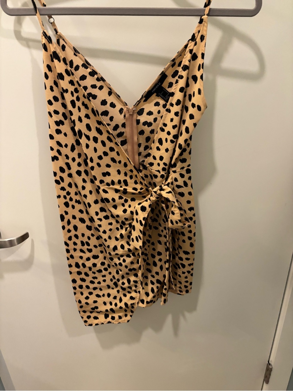 Forever 21 Black Spotted Beige romper dress